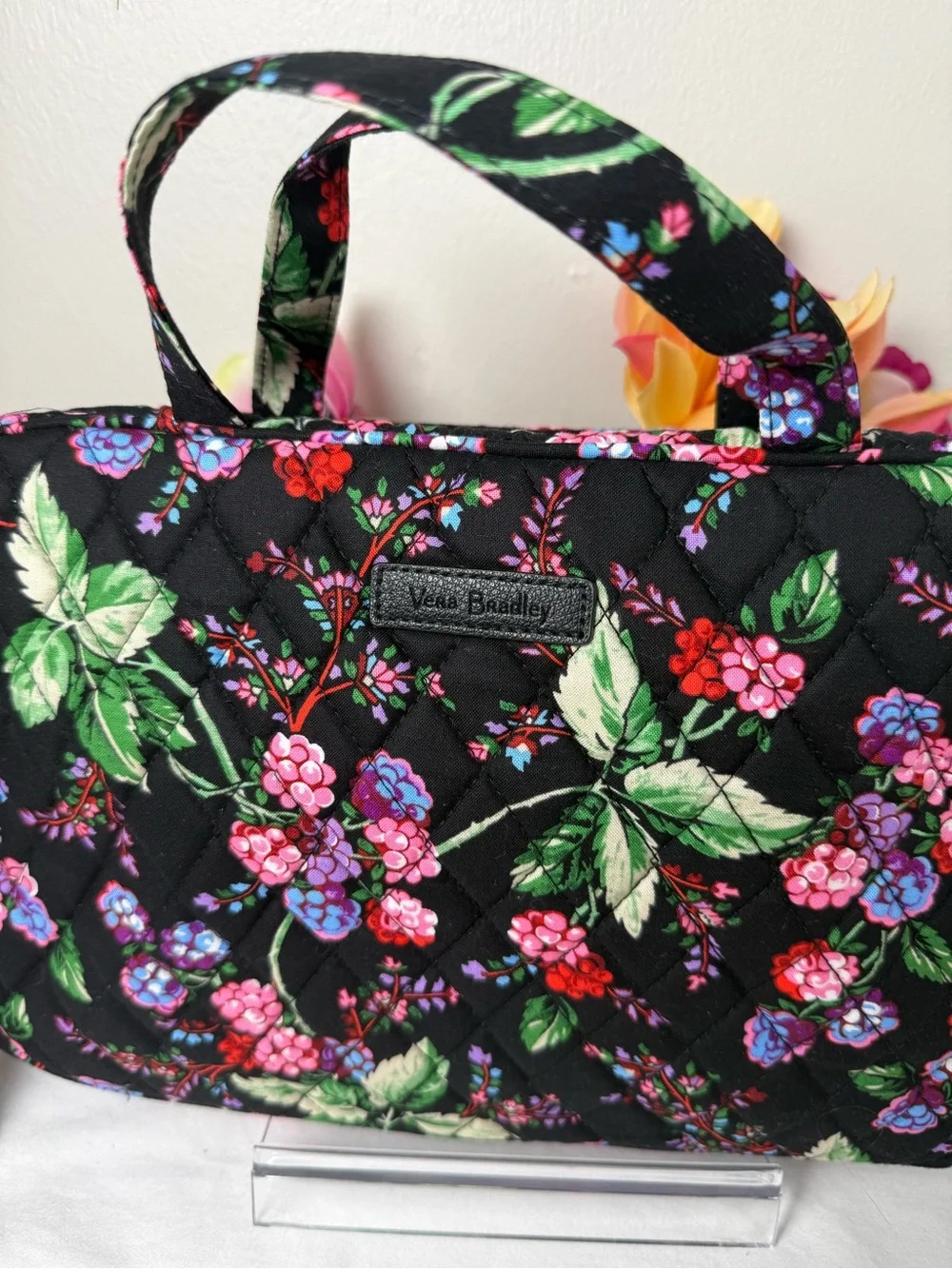 NWT Vera Bradley Winter Berry Grand Cosmetic Retired Pattern